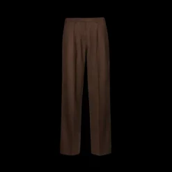 Pantalon tailleur MAGDA BUTRYM droit large laine marron chocolat