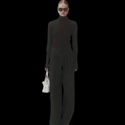 Pantalon tailleur MAGDA BUTRYM ample droit laine noire