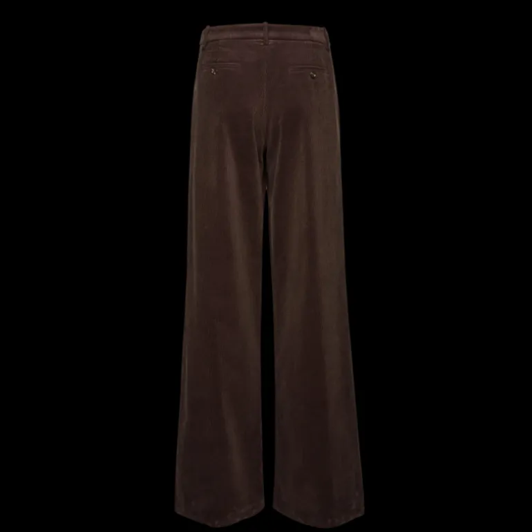 Pantalon tailleur MAGDA BUTRYM ample velours côtelé marron