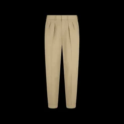 Pantalon TOM FORD 2 poches coton soie beige revers bas