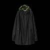 Parka à capuche BURBERRY noir à carreaux check vert