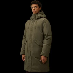 Parka à capuche CP COMPANY duvet Micro-M kaki