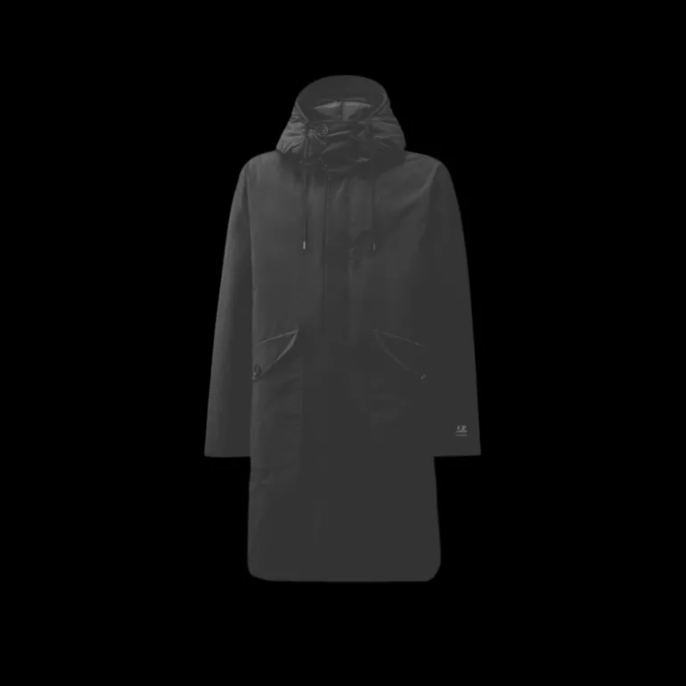 Parka à capuche CP COMPANY duvet Micro-M noir