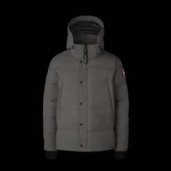 Parka CANADA GOOSE Wyndham capuche amovible nylon matelassé gris