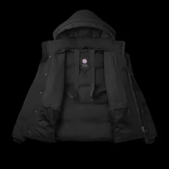 Parka CANADA GOOSE Wyndham capuche amovible nylon matelassé noir