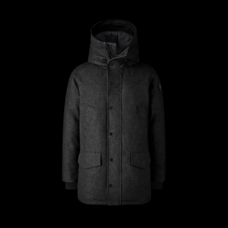 Parka capuche CANADA GOOSE Langford laine flanelle gris carbone