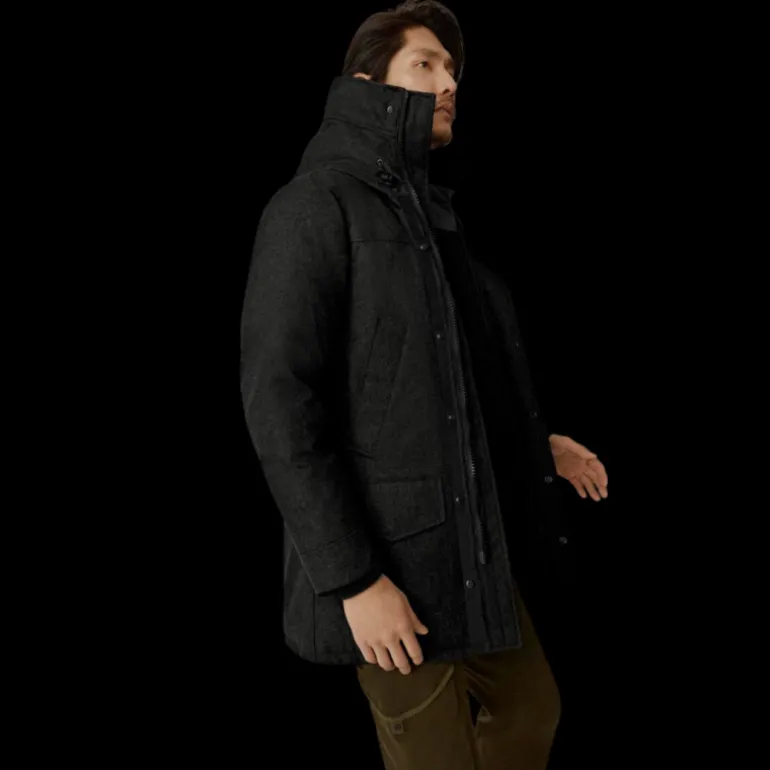 Parka capuche CANADA GOOSE Langford laine flanelle gris carbone