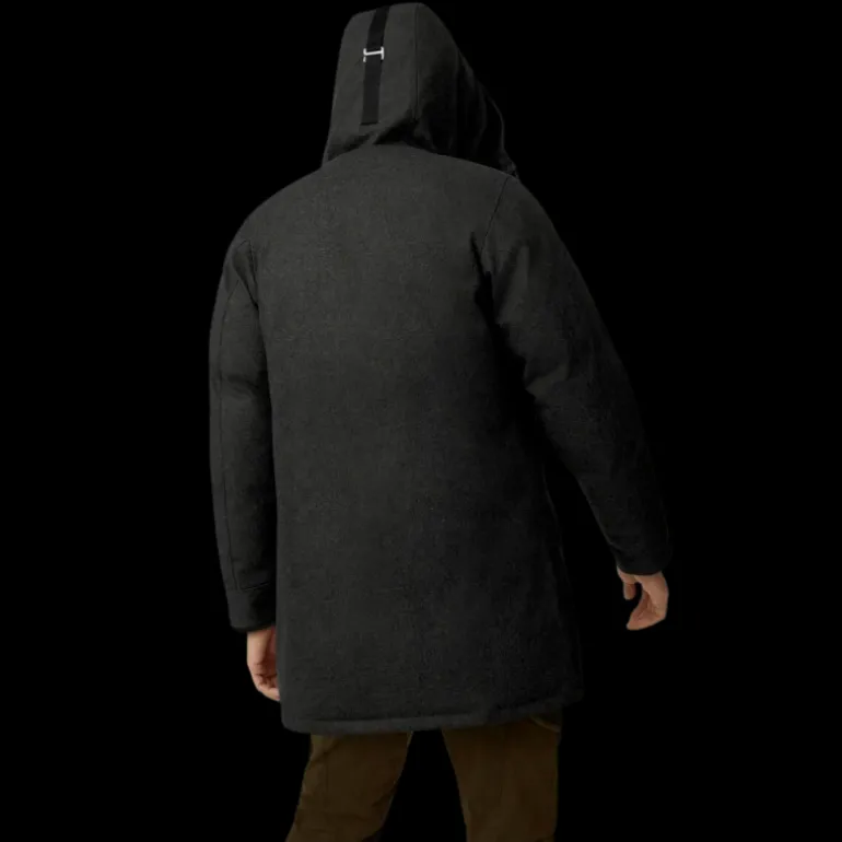 Parka capuche CANADA GOOSE Langford laine flanelle gris carbone