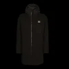 Parka doudoune DOLCE & GABBANA jersey stretch noir capuche plaque dorée