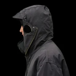 Parka longue CP COMPANY Explorateur Micro Kei nylon bleu marine