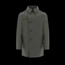 Parka Manteau HERNO coton enduit vert kaki