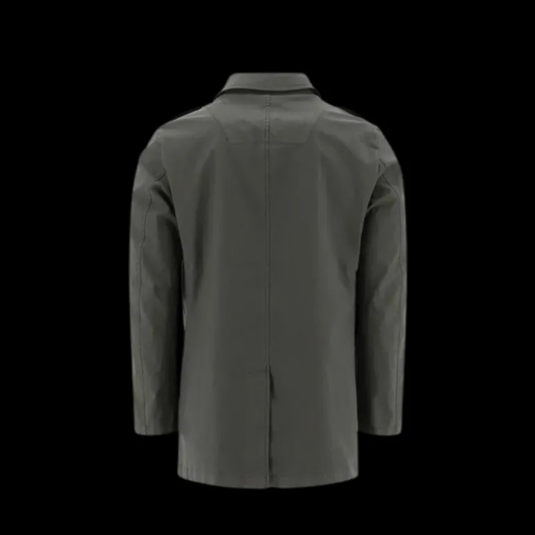 Parka Manteau HERNO coton enduit vert kaki