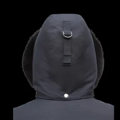 Parka MOOSE KNUCKLES 3Q Nylon bleu marine capuche fourrure noire