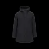 Parka polyester HERNO noir doublée fourrure