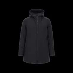 Parka polyester HERNO noir doublée fourrure