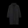 Parka veste longue zippée capuche LACOSTE nylon noir déperlant logo croco