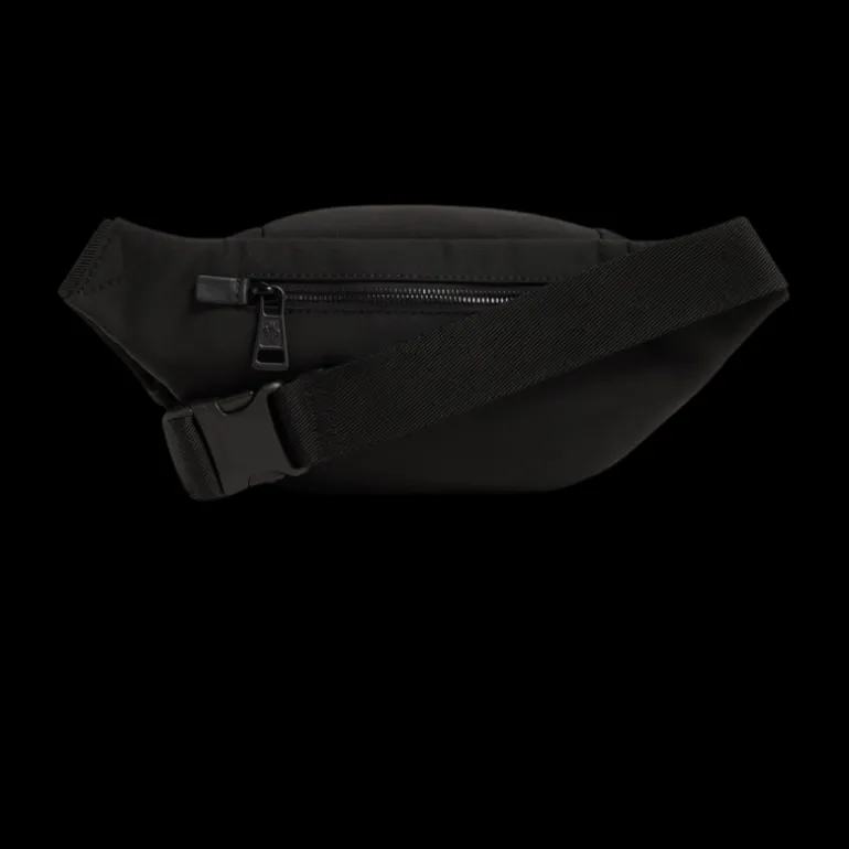 Petit sac ceinture banane MONCLER Durance nylon noir logo métal noir