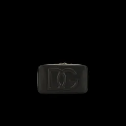 Petit sac photo DG Logo Bag cuir de veau noir