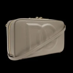 Petit sac photo DG Logo Bag cuir de veau taupe