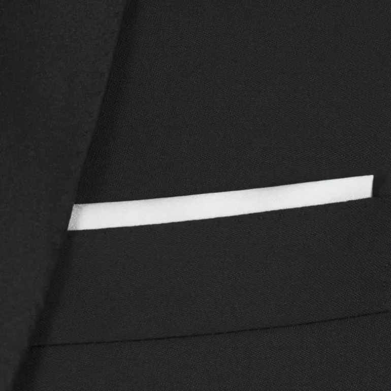 Pochette BRIONI Essential coton Giza 45 sergé blanc