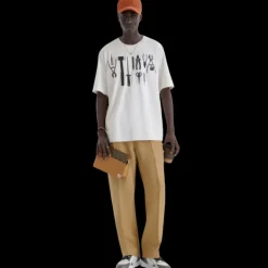 Pochette FENDI cuir beige toile FF marron