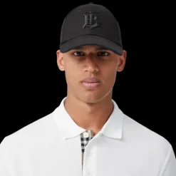 Polo BURBERRY Eddie manches courtes coton piqué blanc logo Monogramme TB