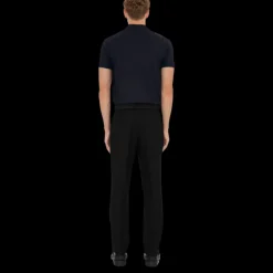 Polo BURBERRY Eddie manches courtes coton piqué bleu marine broderie logo EDK