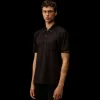 Polo CP COMPANY piqué de coton noir Metropolis Séries