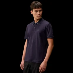 Polo CP COMPANY piqué de coton bleu marine Metropolis Séries