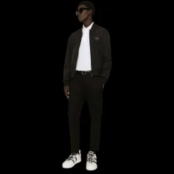 Polo DOLCE & GABBANA manches courtes coton pique blanc logo plaque métal