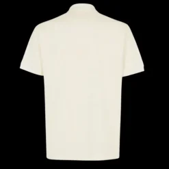 Polo FENDI manche courte coton piqué écru FF poitrine bouton métal