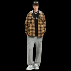 Polo manche courte PALM ANGELS coton noir gros logo poitrine blanc