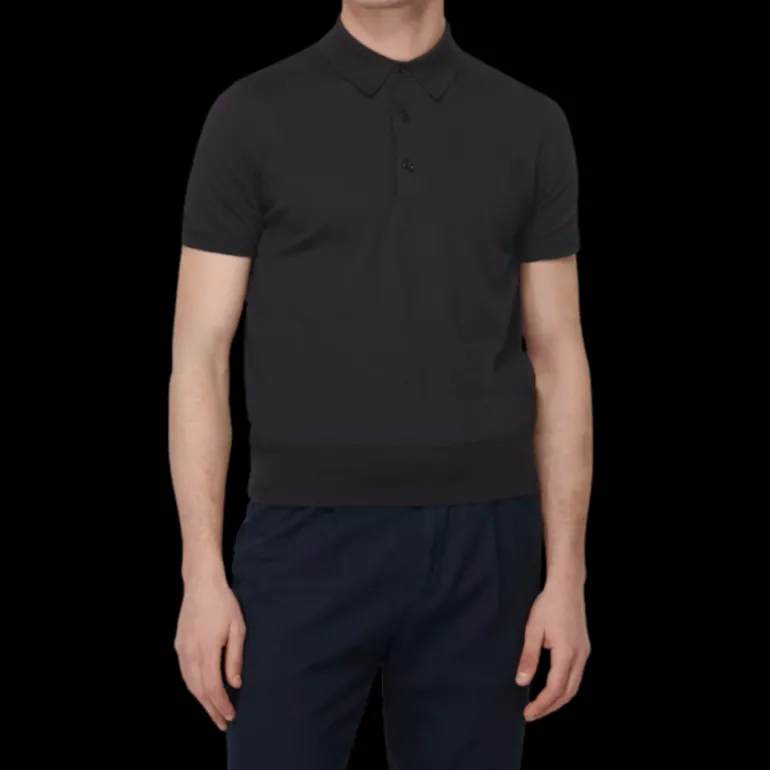 Polo manche courte TOM FORD coton noir
