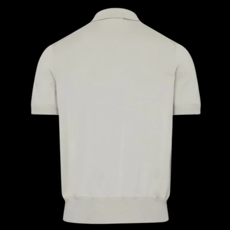 Polo manche courte TOM FORD coton gris pale