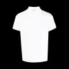 Polo SAINT LAURENT manches courtes coton bio blanc logo Monogramme blanc