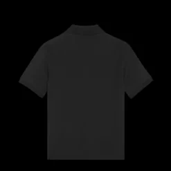 Polo SAINT LAURENT manches courtes coton bio noir logo Monogramme noir