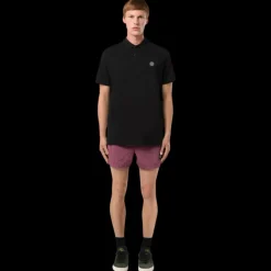 Polo STONE ISLAND manche courte piqué de coton stretch noir