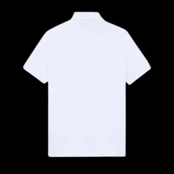 Polo STONE ISLAND manche courte coton stretch blanc logo Rose des Vents