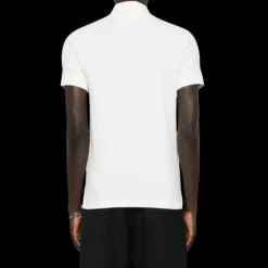 Polo TOM FORD manche courte coton mélangé éponge blanc