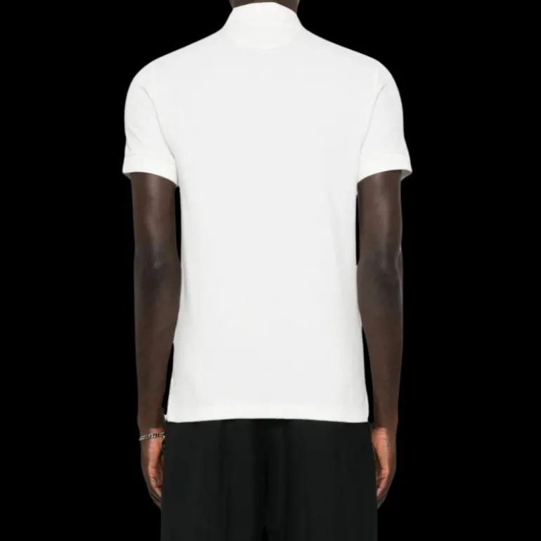 Polo TOM FORD manche courte coton mélangé éponge blanc