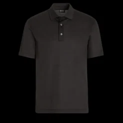 Polo ZEGNA manche courte laine noire