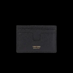Porte carte TOM FORD cuir grainé noir