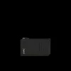 porte-cartes zippé SAINT LAURENT Tiny Cassandre Fragments cuir grainé noir