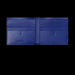 Portefeuille BURBERRY deux volets cuir bleu EKD