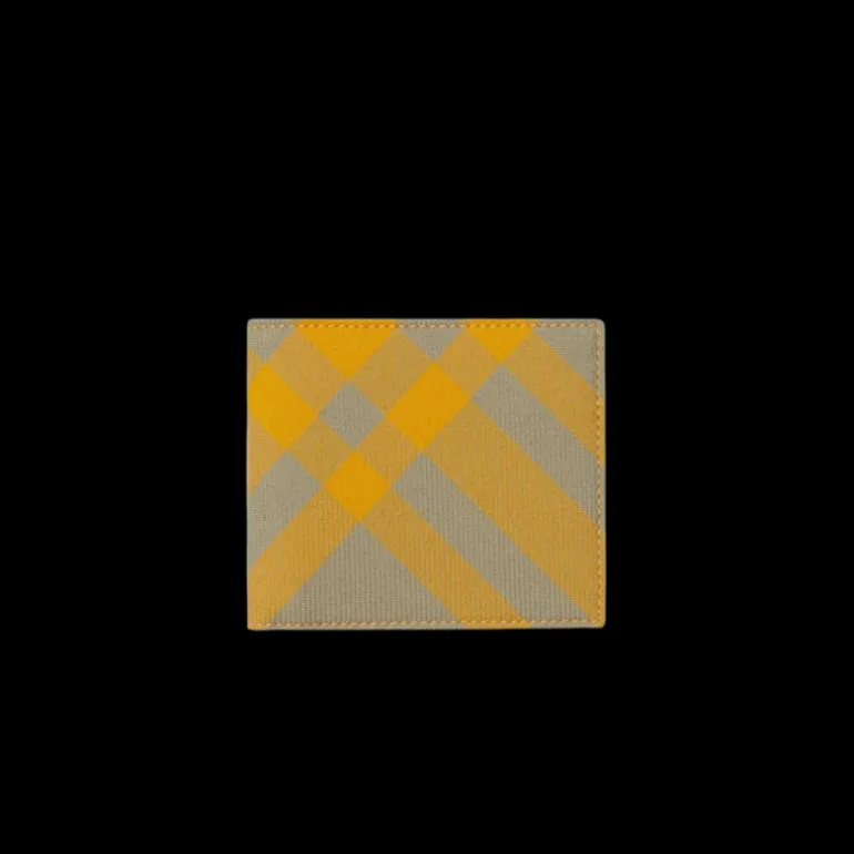 Portefeuille BURBERRY volets carreaux check jaune