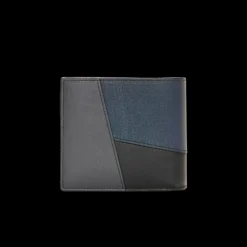 Portefeuille double LOEWE Puzzle cuir bleu marine gris
