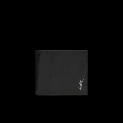 Portefeuille SAINT LAURENT Cassandre Tiny Cuir grainé Noir