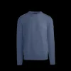 Pull CANADA GOOSE Dartmouth col rond coton bleu jeans