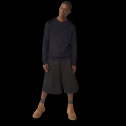 Pull CANADA GOOSE Dartmouth col rond coton bleu marine