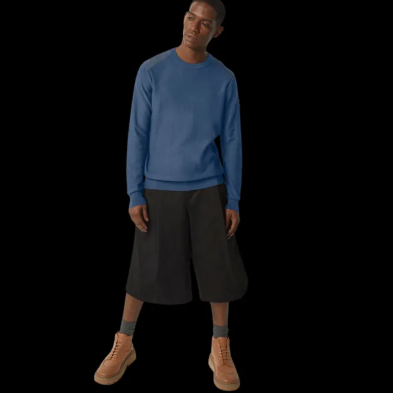 Pull CANADA GOOSE Dartmouth col rond coton bleu jeans